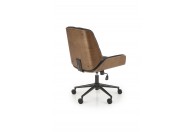 Fotel biurowy gavin czarny / orzech, fotel obrotowy, fotel ekoskóra , fotel gavin , fotel elegancji , fotel nowoczesny