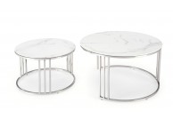 srebrny stolik kawowy, stolik kawowy nowoczesny , stolik kawowy z marmurowym blatem , stolik mercury