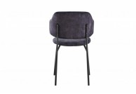 Krzesło tapicerowane szare z aksamitu Tracy, szare krzesła tapicerowane tracy, krzesła do jadalni szare tracy