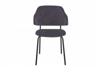 Krzesło tapicerowane szare z aksamitu Tracy, szare krzesła tapicerowane tracy, krzesła do jadalni szare tracy
