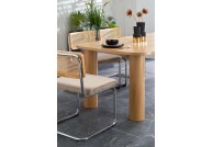 Krzesło tapicerowane na płozach Any, zestaw stół i krzesła any, stół i krzesła