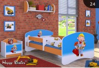 meble do pokoju dziecięcego, łóżko dla dziecka, łóżko dla chłopca, łóżko dziecięce bob budowniczy, łóżko dla chłopca pomarańcz