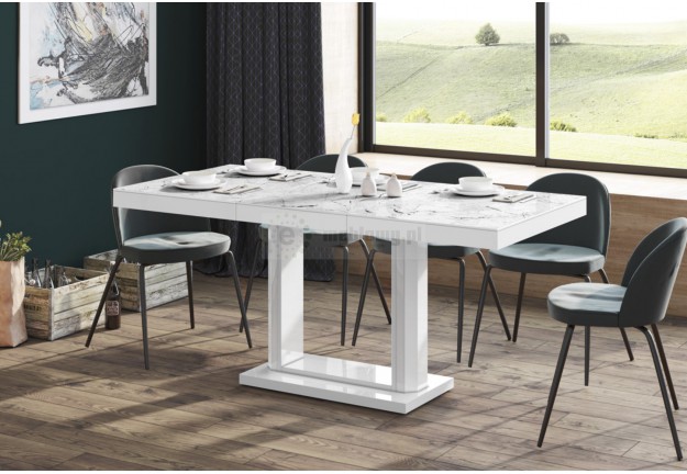 Nowoczesny stół rozkładany w połysku quadro 120 - 168 cm promocja