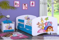 meble do pokoju dziecięcego, łóżko dla dziecka, łóżko dla dziewczynki, łóżko dziecięce safari, niebieskie łóżko dla dziewczynki
