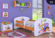 meble do pokoju dziecięcego, łóżko dla dziecka, łóżko dla dziewczynki, łóżko dziecięce safari, łóżko dla dziewczynki pomarańcz