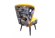 Fotel tapicerowany PRL, fotele do salonu, fotele wypoczynkowe, fotele w stylu prl