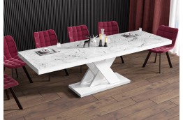 rozkładany stół w wysokim połysku xenon lux, stół czarno biały lakierowany xenon lux, stoły rozkładane do salonu