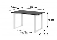 Stół nowoczesny 140x80x75 cm Noventa - Super połysk, stoły nowoczesne lakierowane, stoły 140 cm