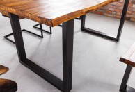 Stół drewniany do jadalni genesis 160 cm - akacja, drewniane stoły 160 cm w stylu industrialnym