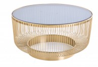 okrągły stolik kawowy złoty 80 cm Varia, okrągłe stoliki kawowe