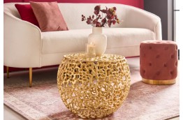 Złoty stolik kawowy do salonu Zara 53 cm