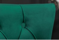 Zielone krzesła z kołatką Castle Deluxe/ srebrne nogi, krzesła glamour zielone