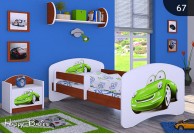 meble, łóżko dla dziecka, łóżko dla chłopca, łóżko dziecięce samochód zielony, kalwados łóżko dla chłopca