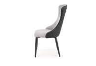 Krzesło tapicerowane tkanina + ekoskóra vision, krzesła do jadalni, krzesła szare