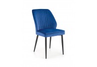Krzesła tapicerowane tkaniną velvet newa, krzesła granatowe, krzesła do jadalni