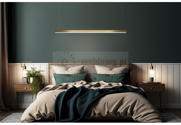 Lampa wisząca złota Linus 100 cm, lampy wiszące złote linus, lampy do jadalni nad stół