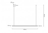Lampa wisząca złota Linus 120 cm, lampy nad stół złote