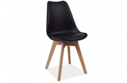 Krzesło w stylu skandynawskim z drewnianymi nogami kris
