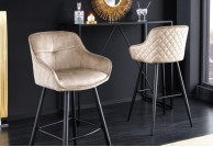 Krzesło barowe Euforia - szampański, krzesla barowe bezowe ,bezowe hokery