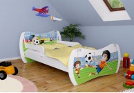 Łóżko do pokoju dziecka Piłka, łóżka dziecięce z grafiką, łóżka dla dzieci, łóżko dla dziecka