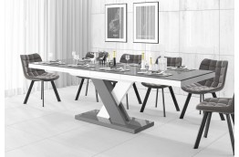 Nowoczesny stół rozkładany z marmurowym blatem Xenon Lux Print