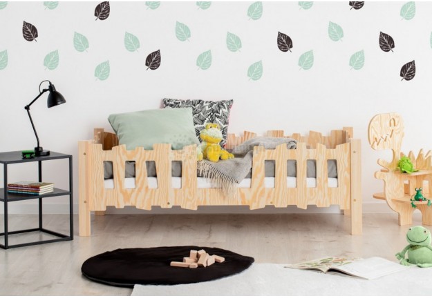 Łóżko dziecięce drewniane Pinki, łóżko dziecięce z szufladą Pinki, białe łóżka dziecięce pinki, drewniane łóżka dla dzieci