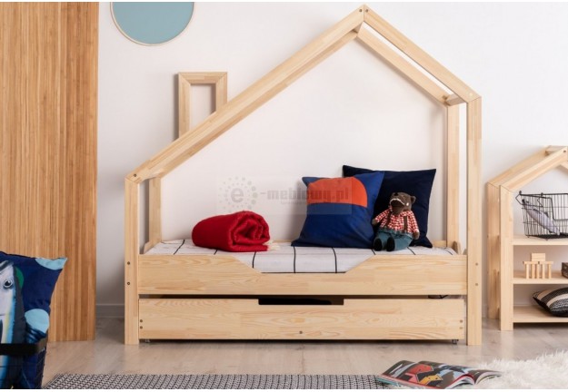 Łóżko dziecięce domek z drewna sosnowego Nala S, łóżka dziecięce domki, łóżko dla dziecka domek