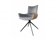 Krzesła tapicerowane mikrofibrą Bax, krzesła nowoczesne do jadalni Bax
