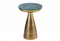 Złoty stolik pomocniczy z marmurowym blatem Jane, stoliki pomocnicze 40 cm
