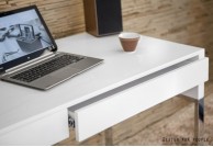 biurko, nowoczesne biurko, biurko białe lakierowane, biurka, biurko z szufladami