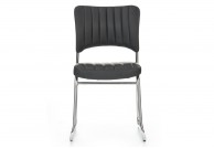 Krzesła z ekoskóry Rapid, krzesła konferencyjne sztaplowane, krzesła czarne sztaplowane