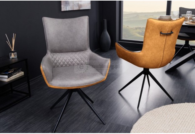 Krzesła tapicerowane mikrofibrą Bax, krzesła do jadalni szare, krzesła nowoczesne