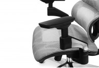Fotel ergonomiczny szary Zeus, szary fotel ergonomiczny Zeus, fotele biurowe obrotowe szare zeus