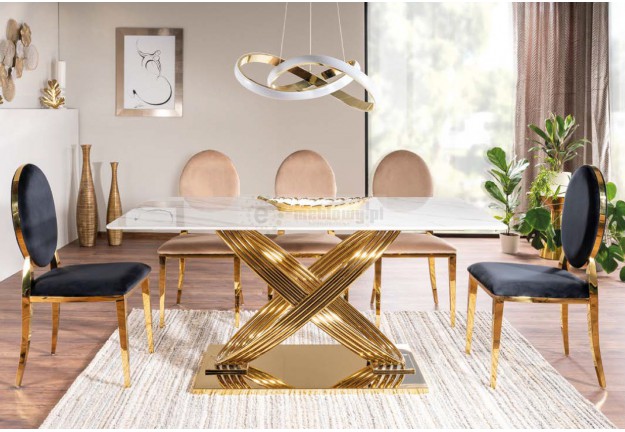 Stół glamour Hermes, stół ceramiczny, stół 160 cm, stół nierozkladany 160 cm,