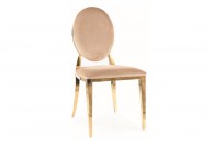 Krzesła Glamour King Velvet, krzesła na złotych nogach, krzesła do jadalni, 