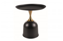 Czarno złoty stolik kawowy Libra 51 cm