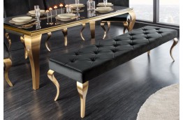 Czarna ławka w stylu glamour Modern Barok