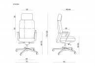 Fotel gabinetowy Sonoma, fotele gabinetowe biurowe, fotel biurowy brązowy Sonoma