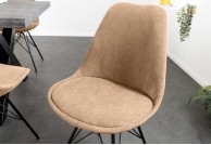 Krzesło tapicerowane sztruksem Cord, brązowe krzesła ze sztruksu cord, krzesła tapicerowane sztruksem Cord