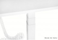 Białe biurko z regulowaną wysokością 140x70 cm Fighter Single Desk, białe biurka regulowane elektrycznie