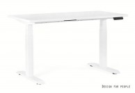 Białe biurko z regulowaną wysokością 140x70 cm Fighter Single Desk, białe biurka regulowane elektrycznie
