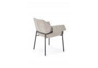 Krzesło tapicerowane szare Duff, szare krzesła tapicerowane, krzesła do jadalni