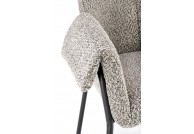 Krzesło tapicerowane szare Duff, szare krzesła tapicerowane, krzesła do jadalni