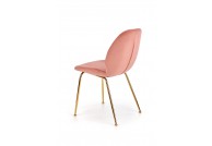 Krzesło ze złotymi nogami w stylu glamour aiken, krzesła tapicerowane, krzesła na złotych nogach