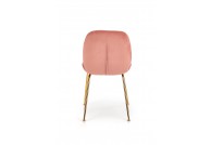 Krzesło ze złotymi nogami w stylu glamour aiken, krzesła tapicerowane, krzesła na złotych nogach