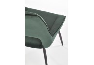 Krzesło tapicerowane do salonu phil, krzesła nowoczesne, krzesła do jadalni, krzesła zielone phil