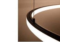 Żyrandol czarny okrągły 90 cm Risa, żyrandol nowoczesny okrągły, żyrandol do salonu risa