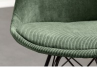 Krzesło tapicerowane sztruksem Cord, zielone krzesła sztruksowe cord, krzesła ze sztruksu, krzesła do jadalni