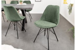 Krzesło tapicerowane sztruksem Cord / zielony