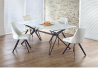 stół, stoły, stoły nowoczesne, stół w stylu skandynawskim, stół lakierowany, biało-czarny